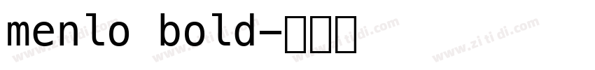 menlo bold字体转换
